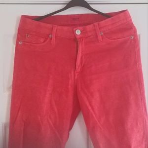 Hudson red snake skin jeans 28